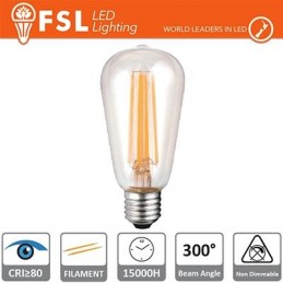 Edison-Glühlampe – 6 W 4000 K E27