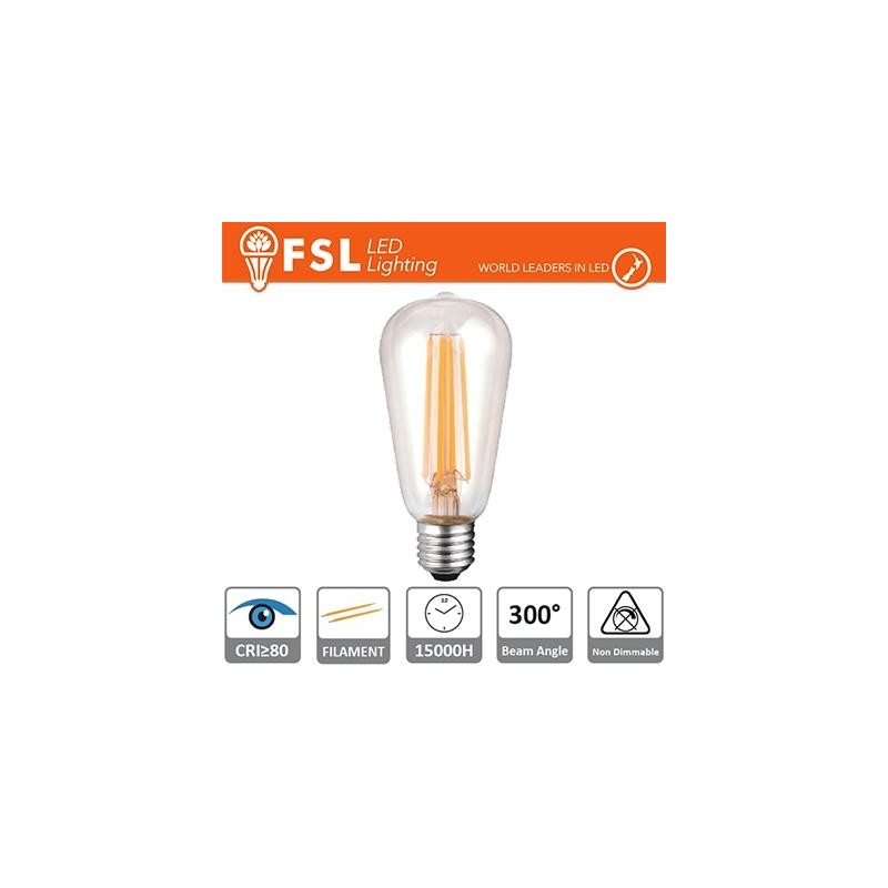 Edison-Glühlampe – 6 W 4000 K E27