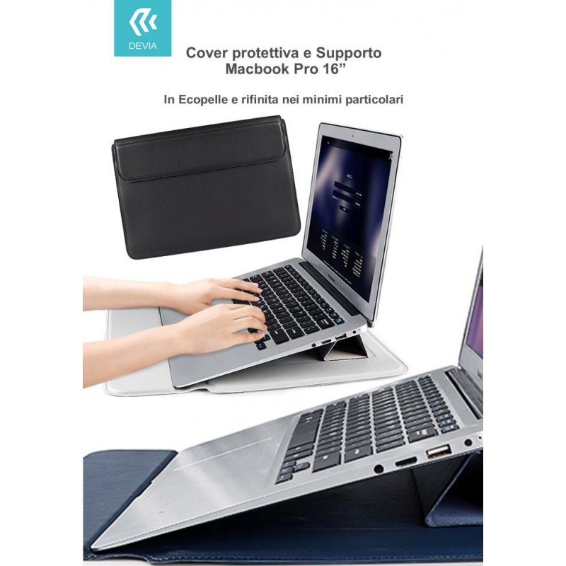 Housse de protection pour Macbook Pro 16'' avec support noir