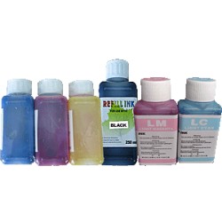 100 ml d'encres 5 couleurs et 200 ml d'encre noire compatible XP