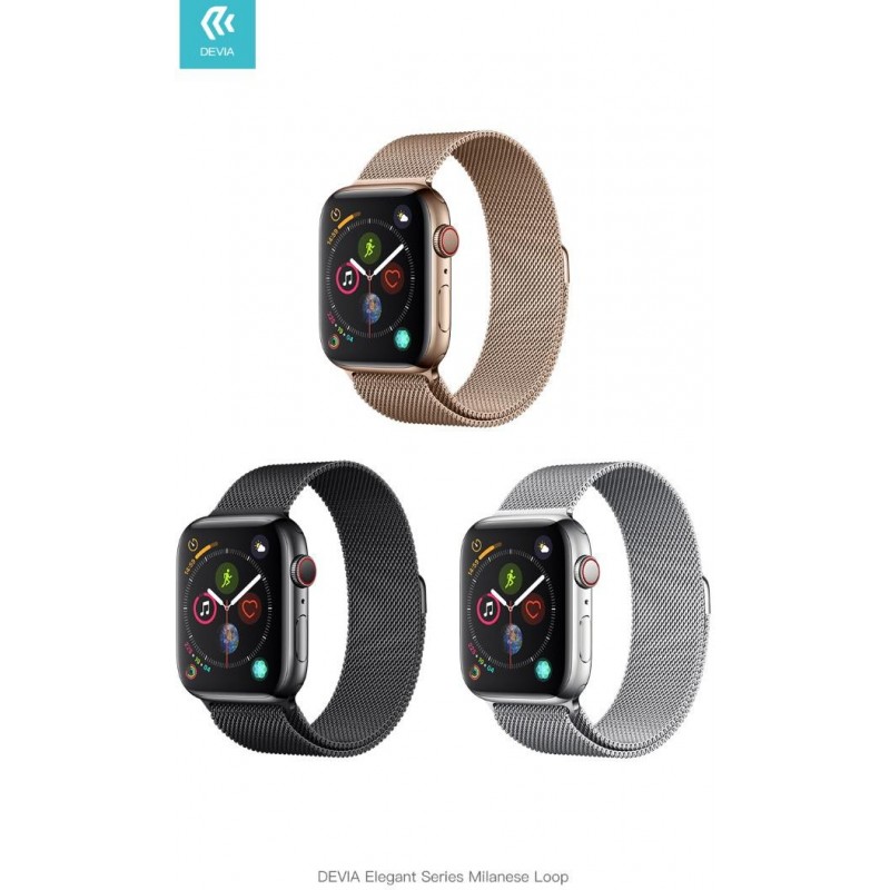 Bracelet pour Apple Watch série 4 40 mm Milan Silver mesh