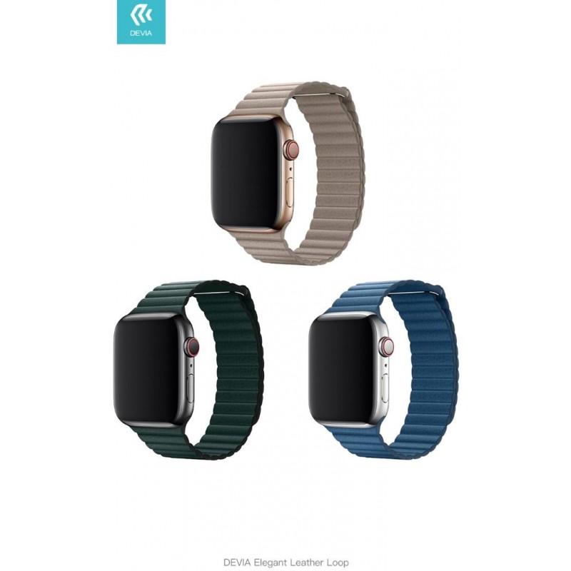 Bracelet en cuir élégant pour Apple Watch série 4 44 mm