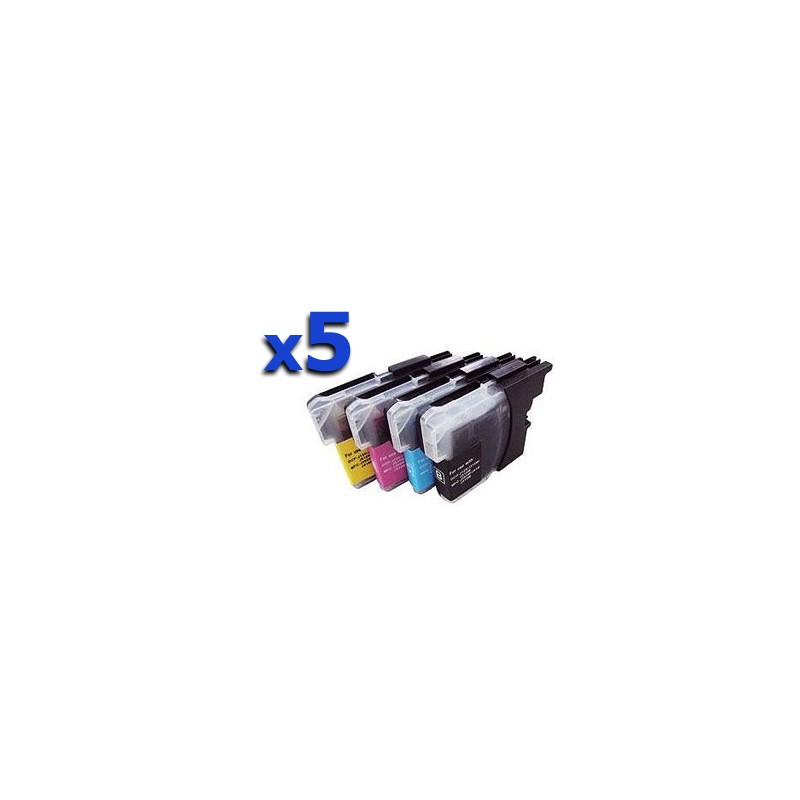 KIT de 5 cartouches couleur compatibles Brother DCP J 562 J