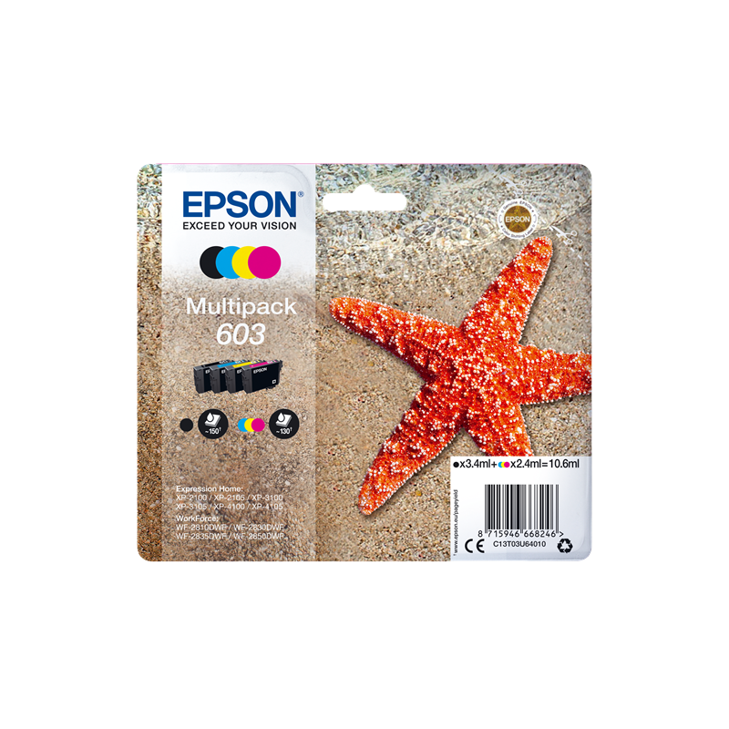 Multipack Epson Starfish 603 Schwarz Cyan Magenta Gelb