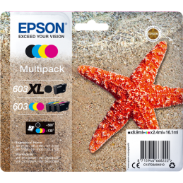 Multipack Noir 603xl et 603 Cyan Magenta Jaune Epson Star