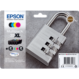 Multipack Epson Vorhängeschloss 35XL Schwarz Cyan Magenta Gelb –