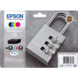 Multipack Epson Vorhängeschloss 35 Schwarz Cyan Magenta Gelb