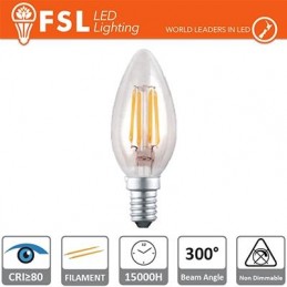 Lampe à Filament Olive - 4W 2700K E14 470LM