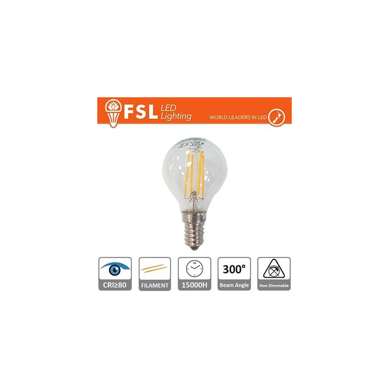 Lampe à Filament Sphère - 4W 2700K E14 400LM