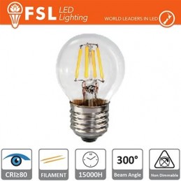 Lampe à Filament Sphère - 4W 2700K E27 400LM