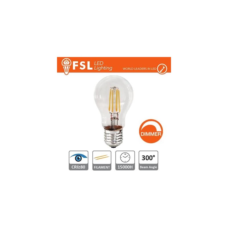 Lampada Filamento Goccia - 7W 2700K E27 800LM Dimmerabile