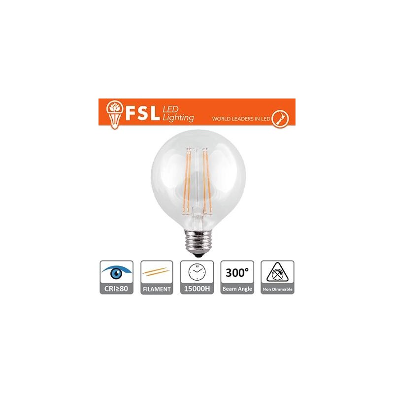 Globe-Glühlampe Ø9,5 cm – 6 W 2700 K E27 600 lm