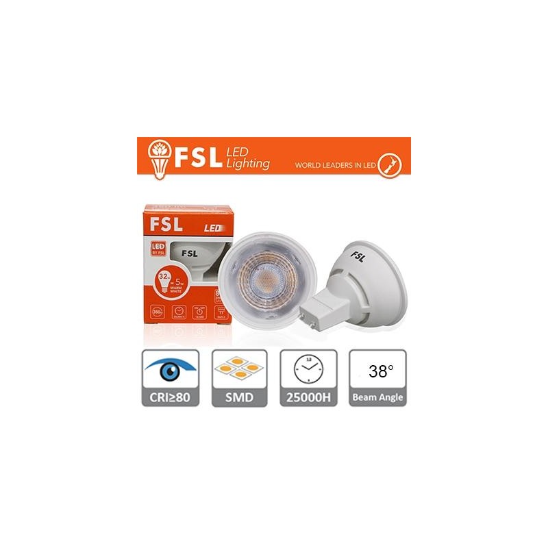 GU10 LED-Glühbirne – 6 W, 3000 K, 500 lm, 38° CRI80