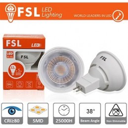 MR16 Lampadina LED - 6W 3000K 500LM 38º CRI80 DC 12V