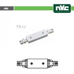 Connecteur de rail monophasé Forme I - Couleur blanche